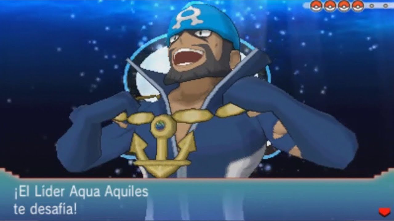Pokémon Zafiro Alfa - Vs Lider Aqua Aquiles