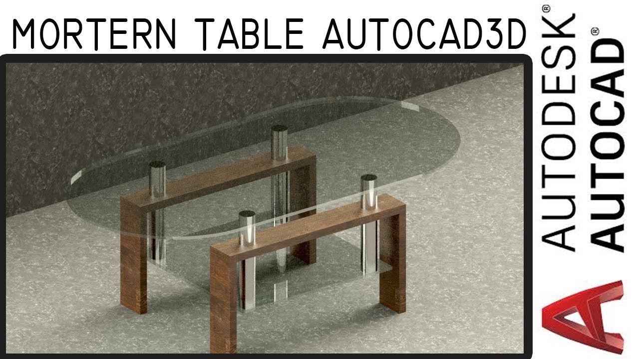 AutoCad Modern Table Creating and Rendering/ Beginners