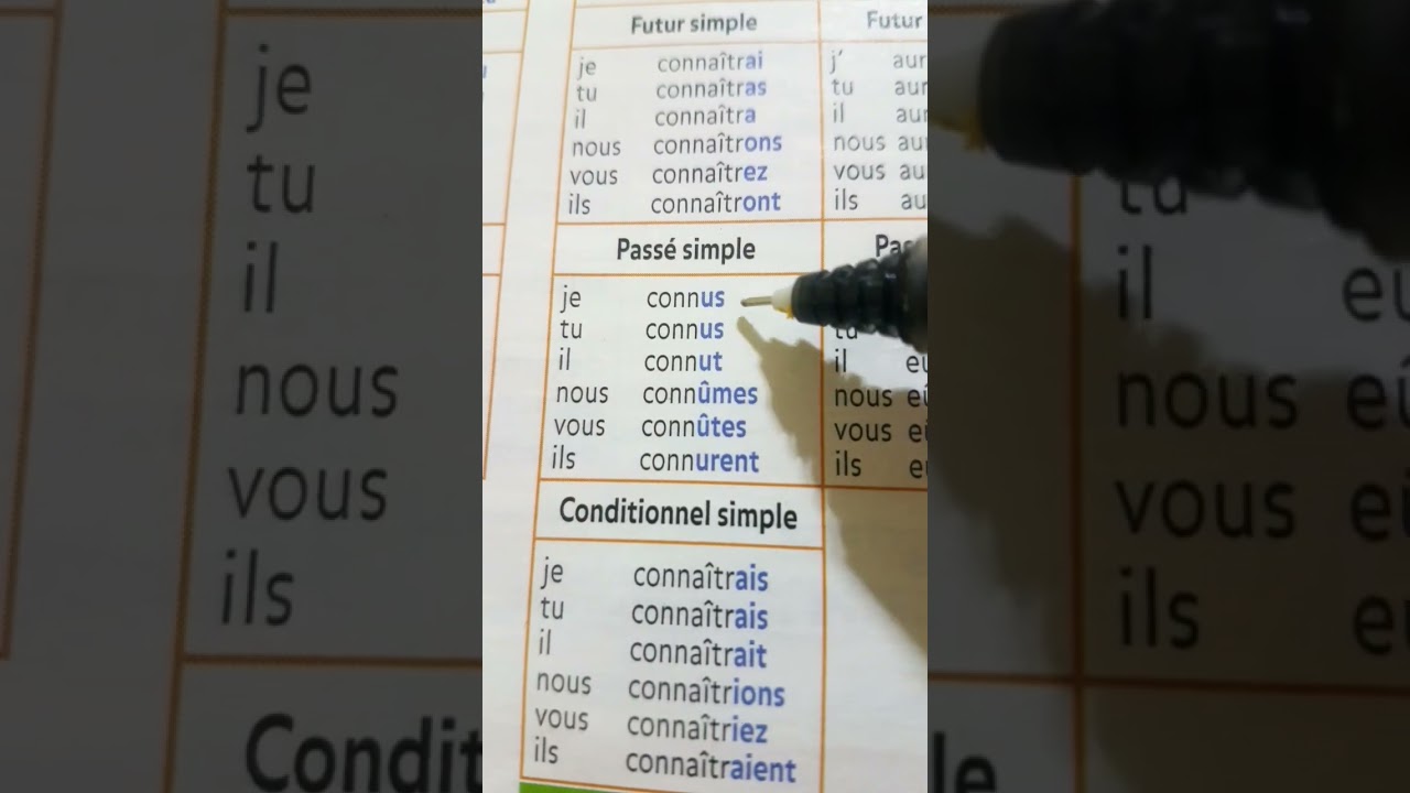 Conna&icirc;tre au pass&eacute; simple #education#conjugaison#excel#francophone #maroc#french#francophone