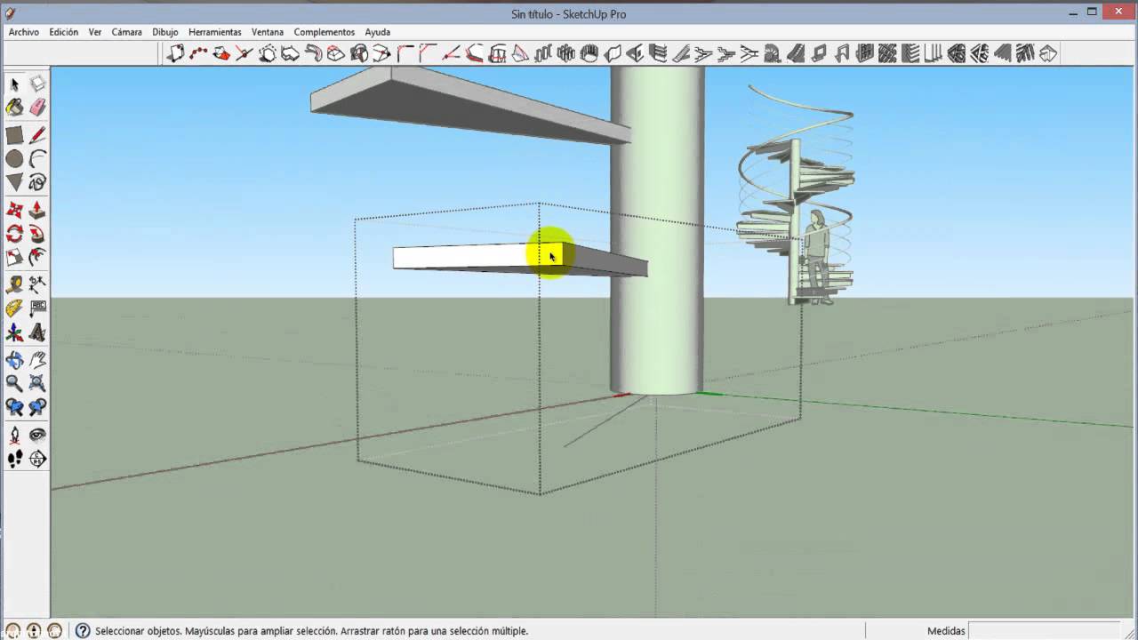 Modelando en Sketchup Escalera de Caracol Paso a Paso