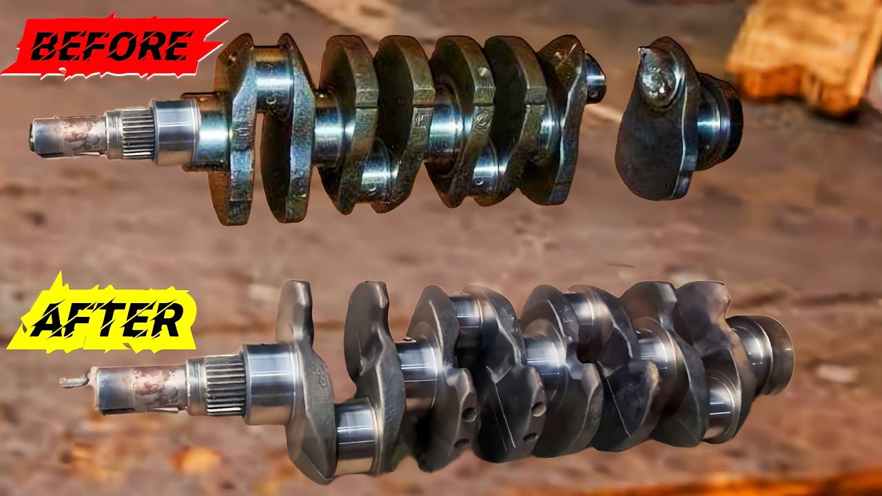 Watch a Chill Mechanic Rebuilt & Welds a Broken Crankshaft Back Together || A Mechanic MAGIC