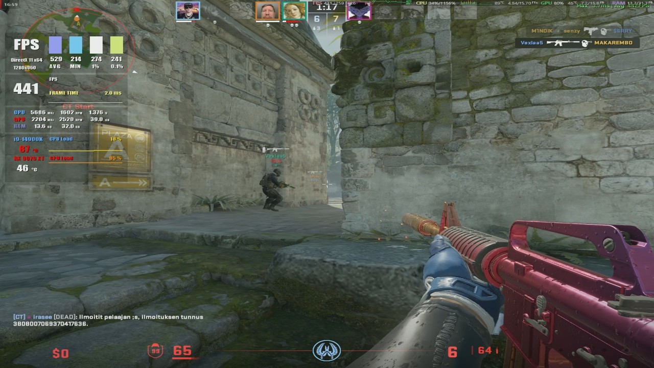 CS2 Competitive Settings / i9-14900K + RX 9070 XT / Ancient in Season 4