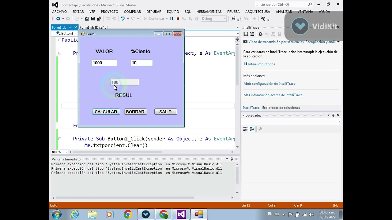 Visual Basic. como calcular porcentaje?