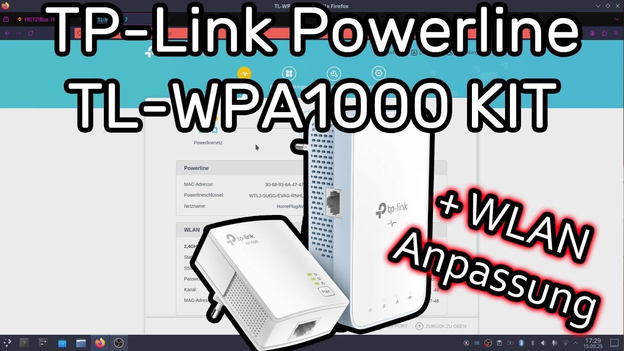 TP-Link Powerline einrichten und mit Fritzbox verbinden (TL-WPA1000 KIT + WLAN Anpassung)