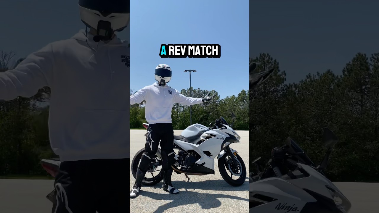 How To Rev Match and Downshift A Motorcycle #ninja400 #motorcycle #sportbike #bike #biketok #shorts