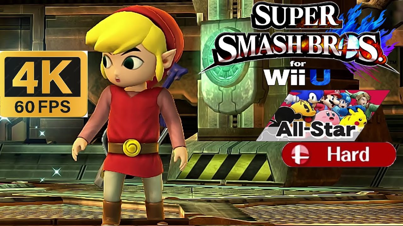 Super Smash Bros. Wii U All Star Mode on Hard with Toon Link [4K 60FS]