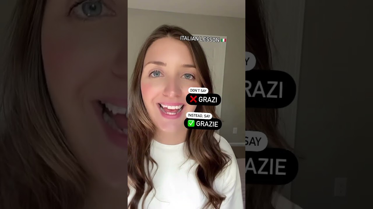 How to pronounce grazie in Italian #italianlanguageschool #italianlanguage #europeanlanguage #lang