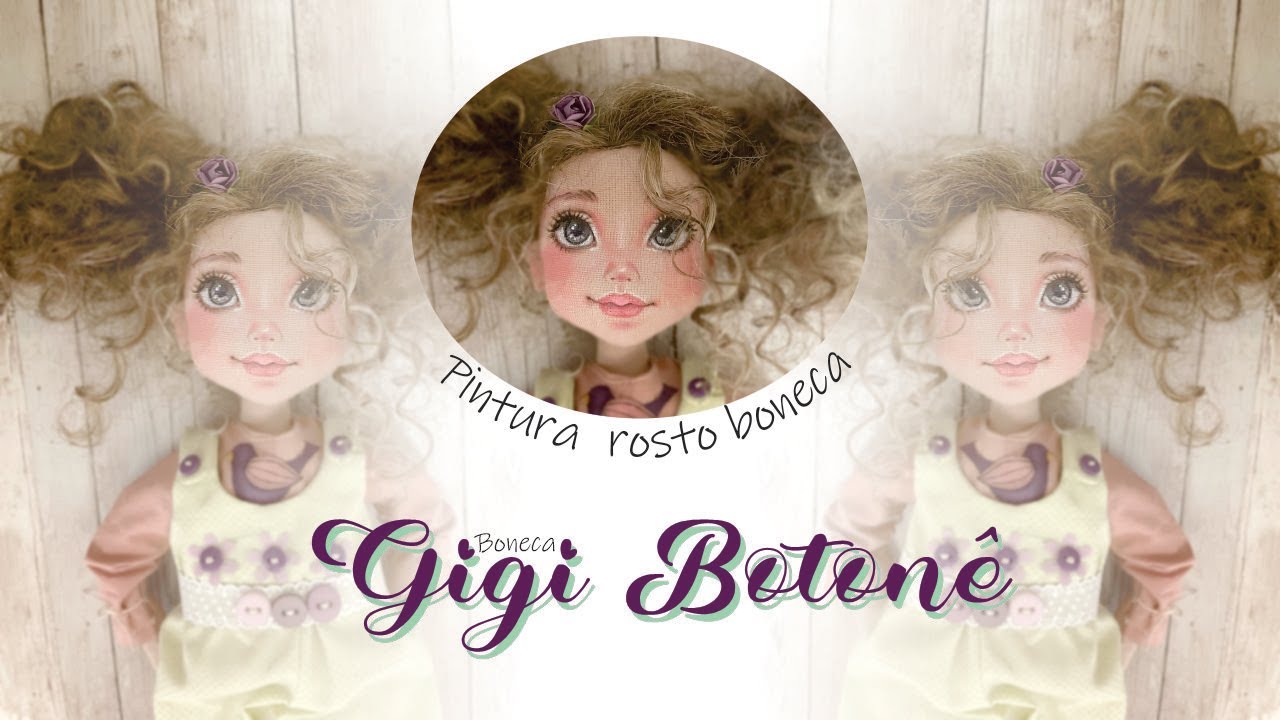 COMO PINTAR ROSTINHO DE BONECA GIGI COM O ESTÊNCIL Nº 193P (BATIDINHAS)