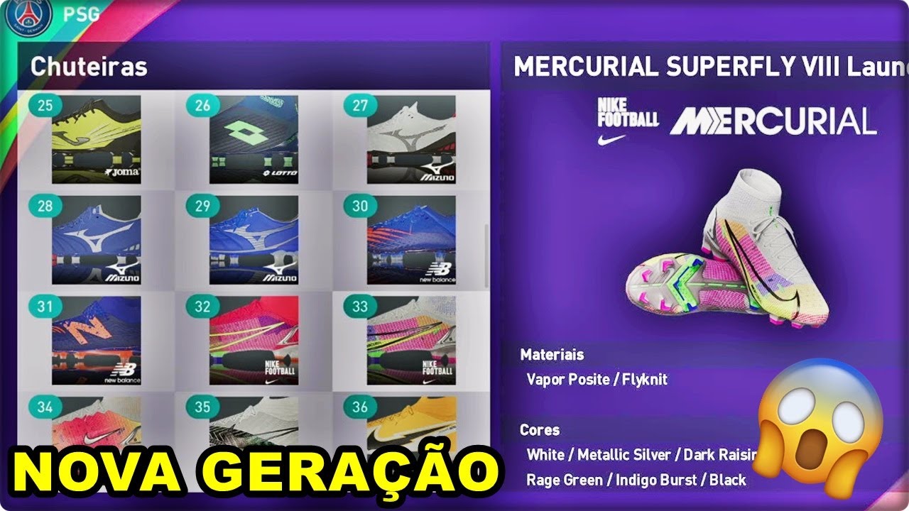 AS Novas CHUTEIRAS da NOVA GERAÇÃO do PES de PS5 !!!!