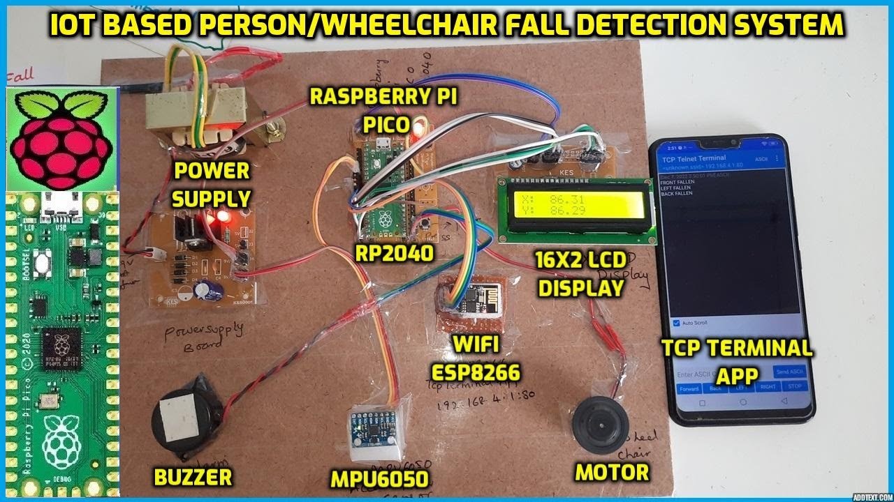 IOT Based Person/Wheelchair Fall Detection System Using Raspberry Pi Pico and MPU6050 Sensor