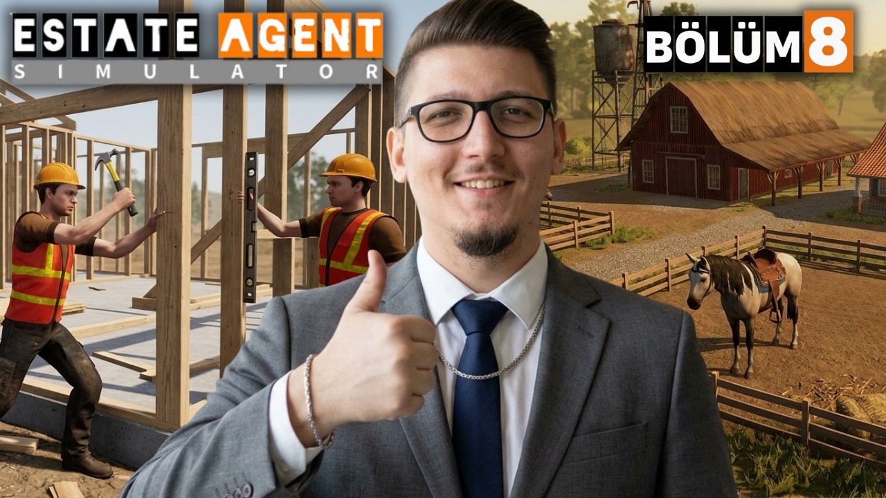 ÇİFTLİK ALDIM, MAHALLEYE EV YAPTIRIYORUM | ESTATE AGENT SIMULATOR | BÖLÜM 8
