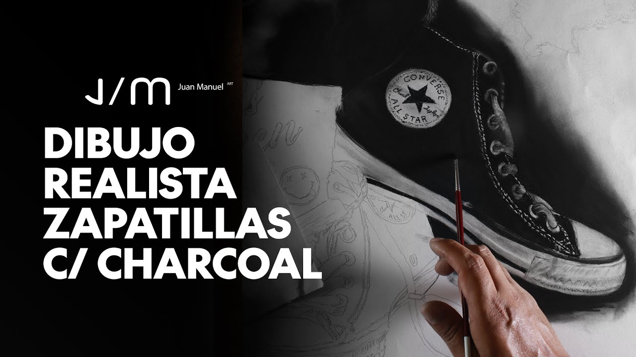 Dibujo Realista Zapatillas - Carbón / Charcoal