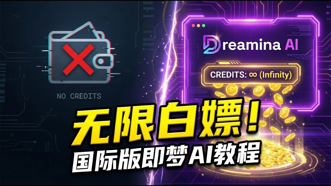 🆓🔥 无限白嫖！国际版即梦AI (Dreamina) 免费积分获取大法！保姆级教程 (Unlimited Free Dreamina AI Credits Tutorial!)