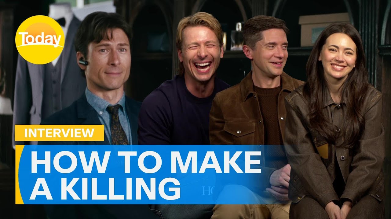 Glen Powell and 'How To Make A Killing' cast on murder and Tom Cruise cakes | Today Show Australia