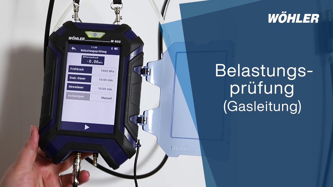 Belastungsprüfung an Gasleitungen