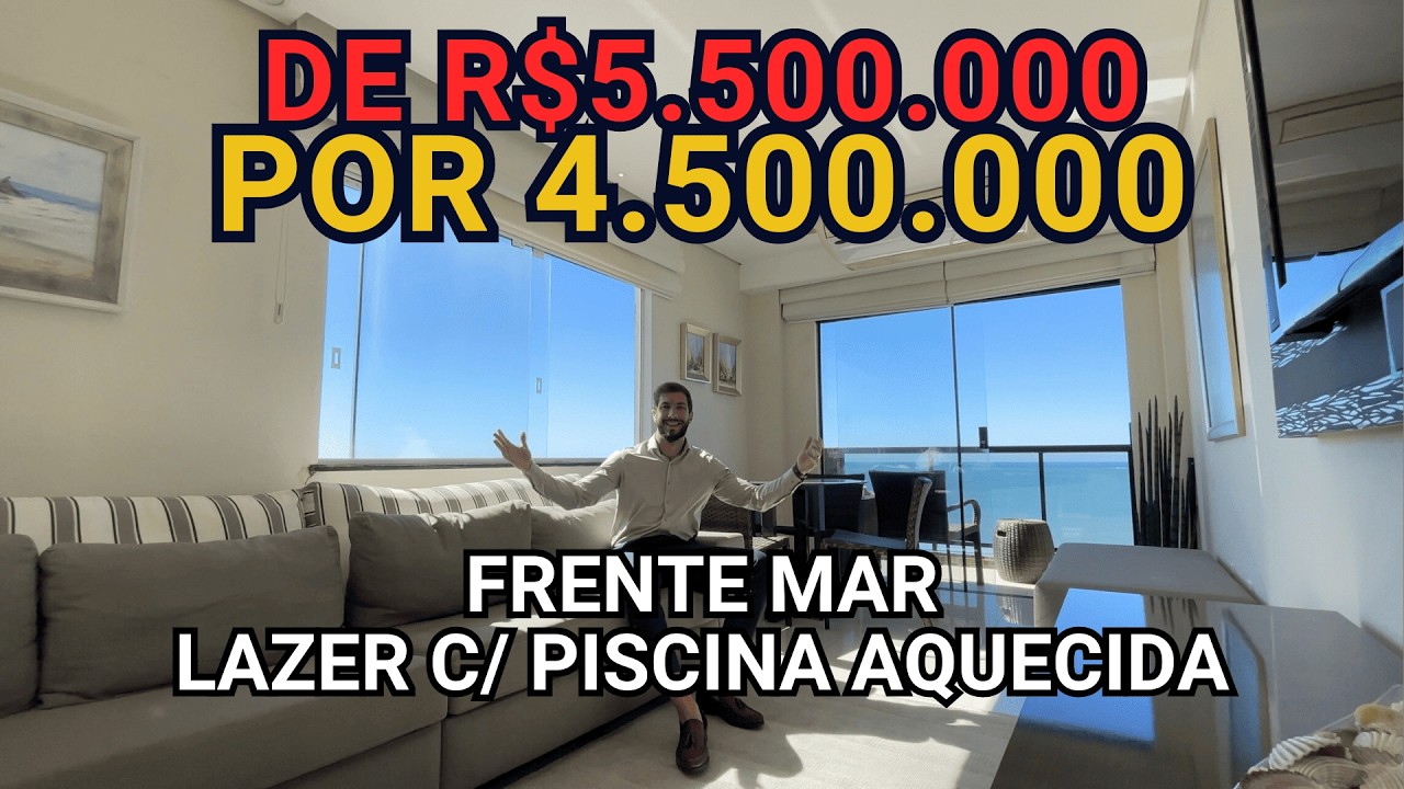 🔥 DE R$5,5 MI POR R$4,89 MI! Apartamento Frente Mar na Atlântica – Vista de Tirar o Fôlego!