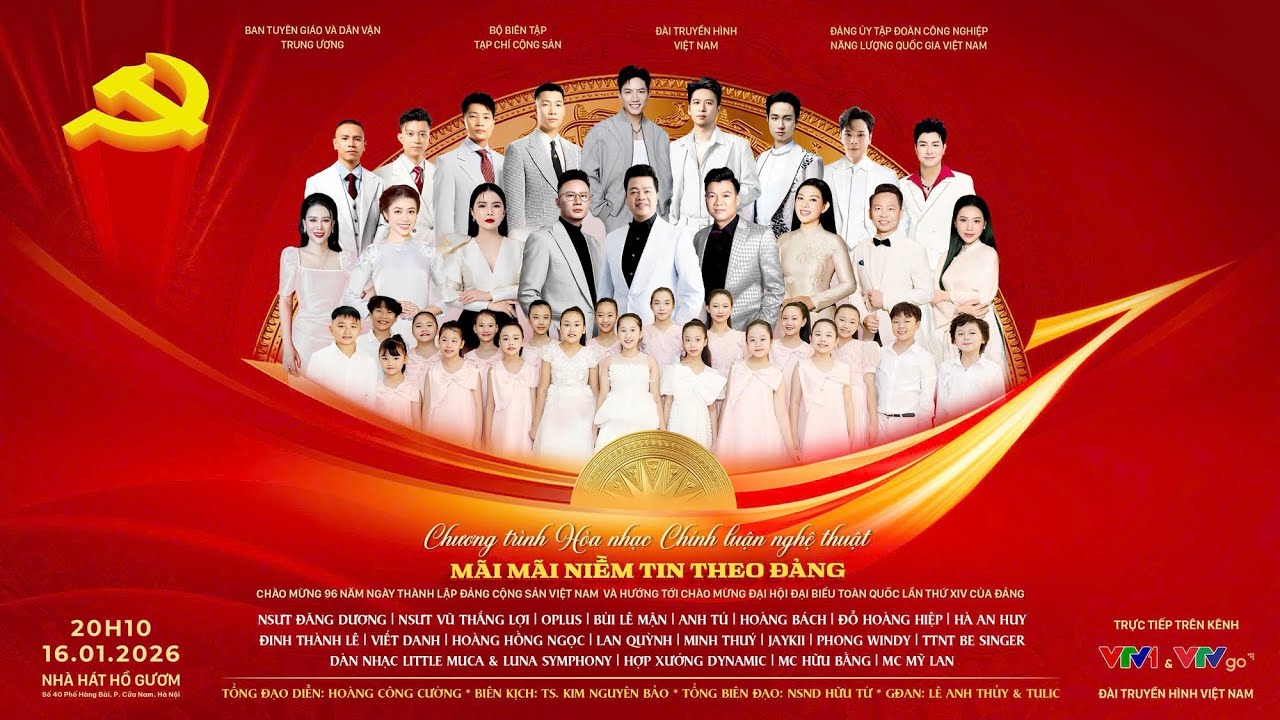 Đặc sắc chương trình chính luận nghệ thuật 'Mãi mãi niềm tin theo Đảng' 2026