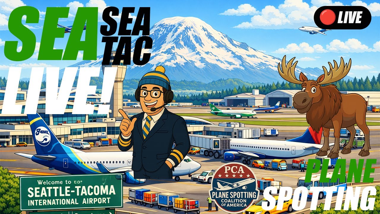 🔴 Live PLANESPOTTING From SEA:SEATTLE TACOMA INTL AIRPORT Action: Hometown of Boeing 01.18.26