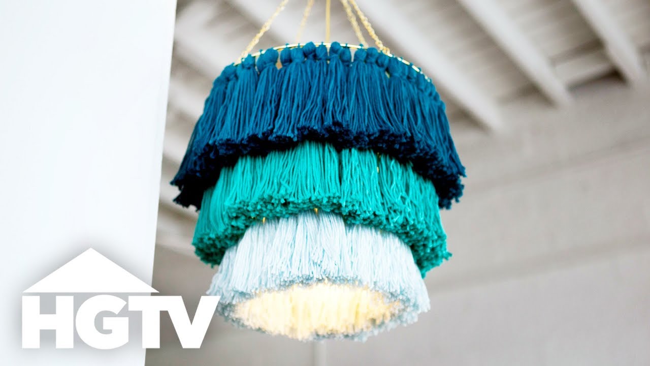 DIY Tassel Chandelier for Under $20 | HGTV