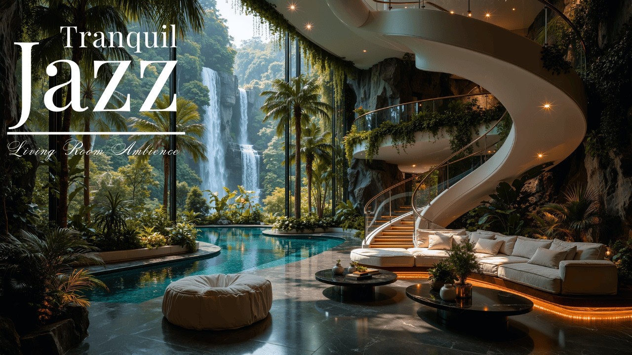 Tranquil Jazz Melody | Nature View Living Room Mood In February for Study And Productivity