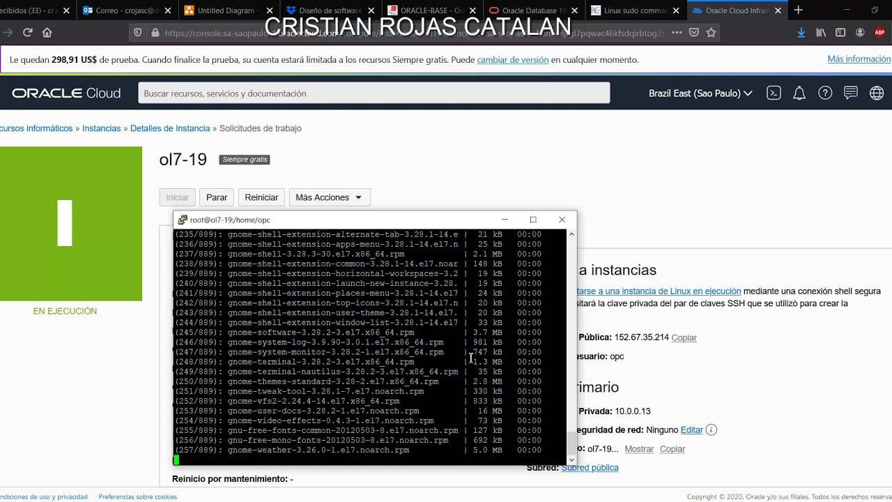 Creación de MV en Oracle Cloud y Habilitación de VNC via SSH