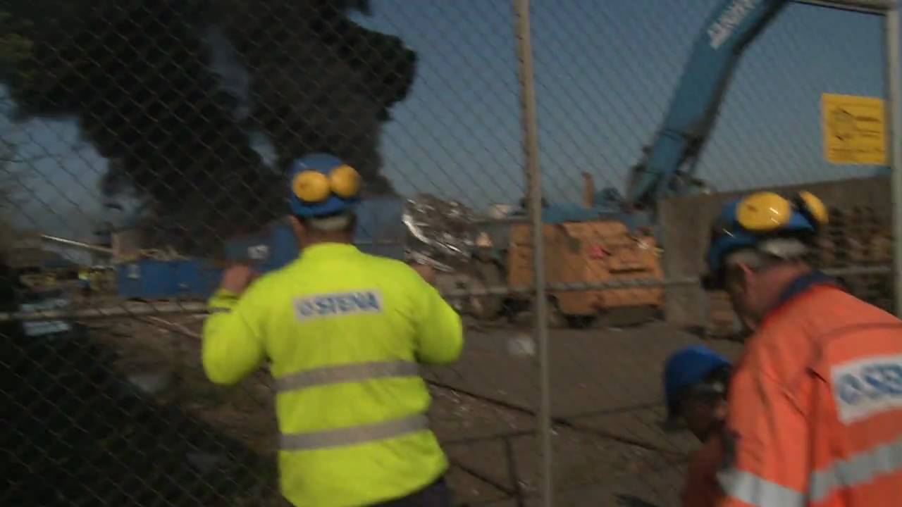 Storbrand i Malmö hamn