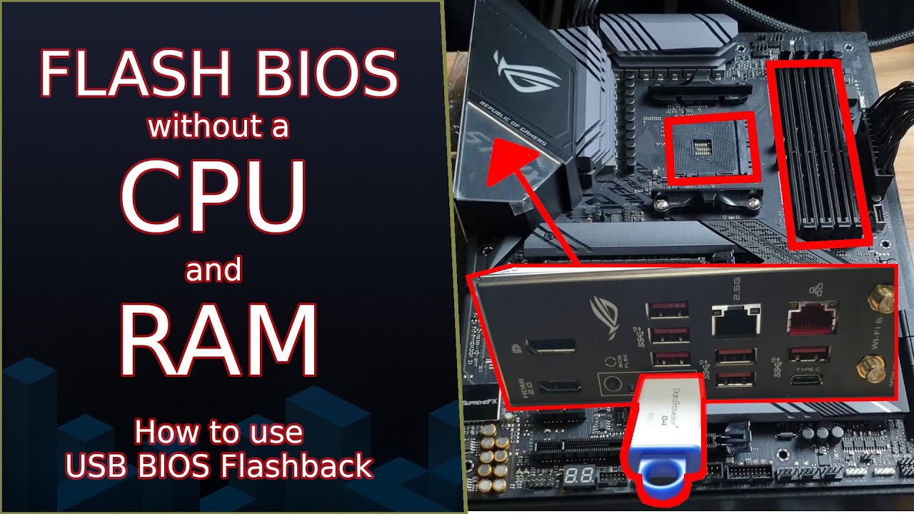 Flash your BIOS without a CPU and RAM with USB Bios Flashback!