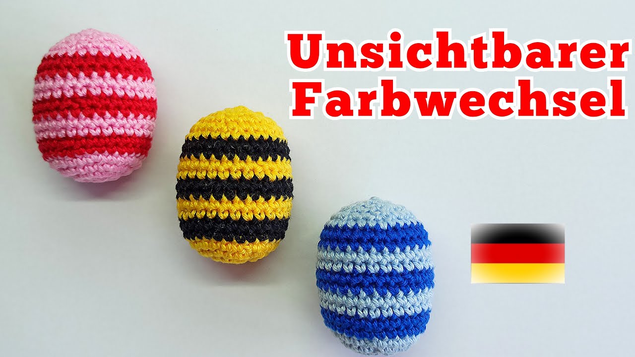 Unsichtbarer Farbwechsel beim Häkeln in Runden