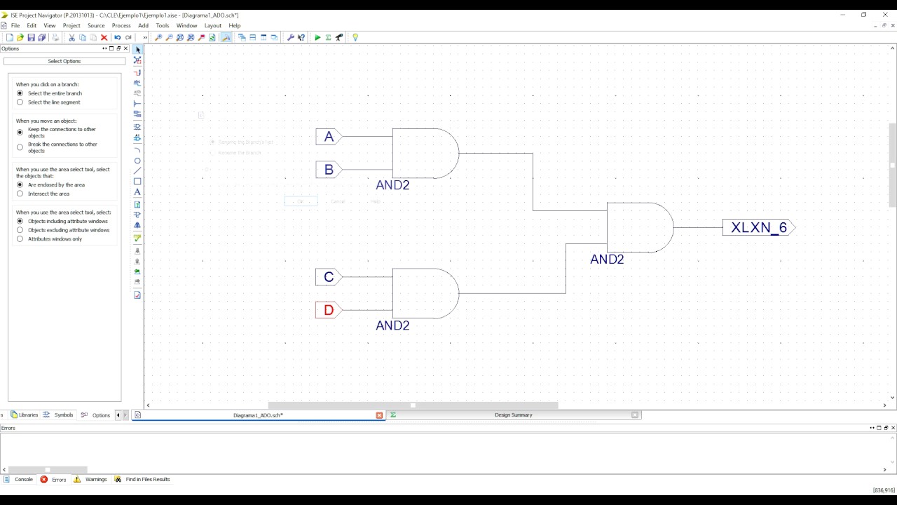 Xilinx ISE Project Navigator tutorial 1: Esquemático