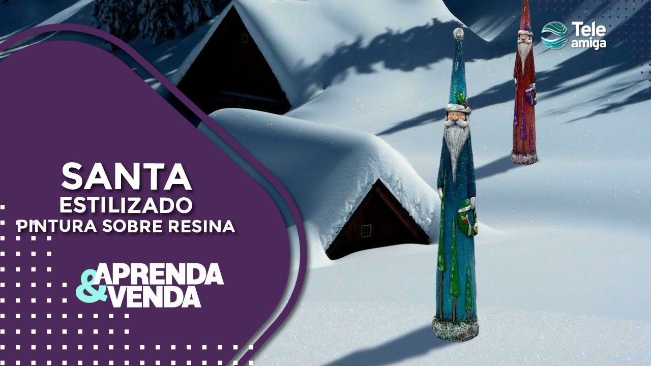 NOEL ESTILIZADO  PINTURA SOBRE RESINA en Aprenda y Venda - Teleamiga