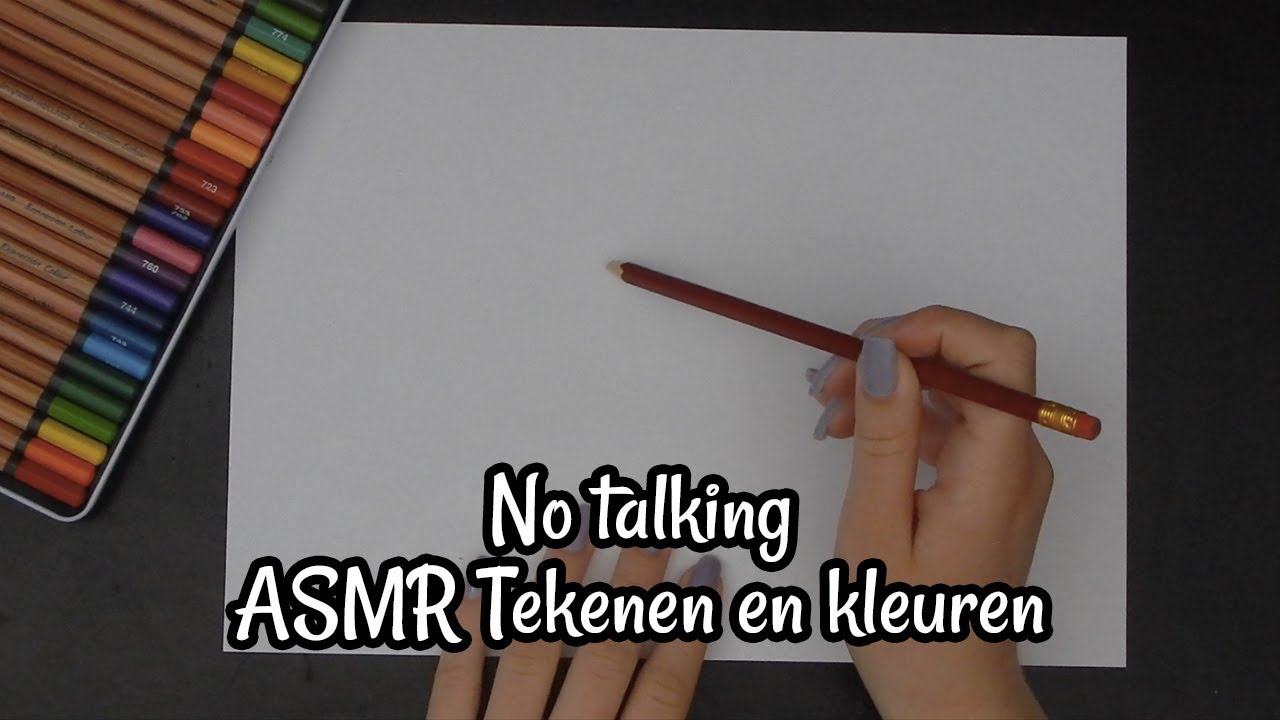 ASMR Tekenen en kleuren (NO TALKING) | Nederlands Dutch || ASMR Mandy Denise