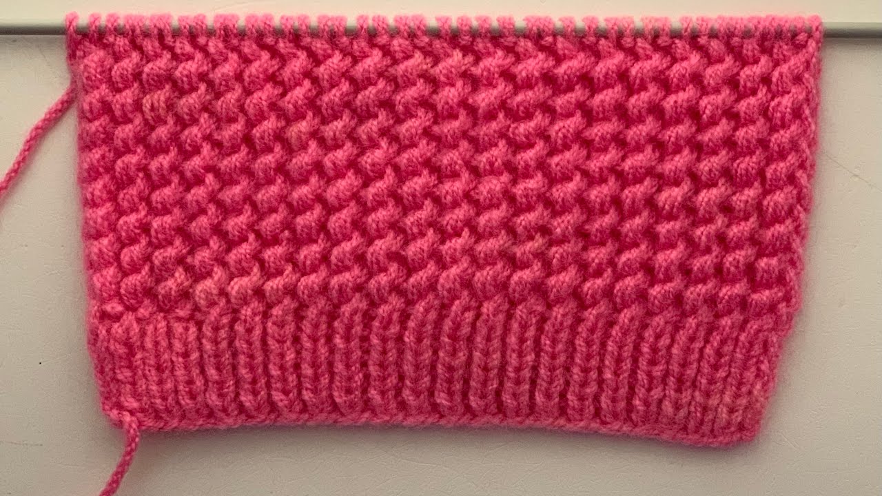 Two Rows Repeat Knitting Pattern/Very Easy Knitting Design
