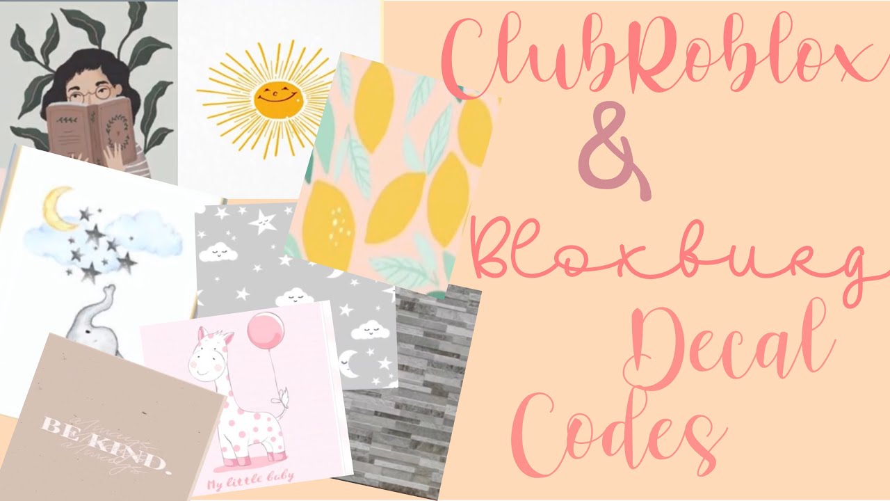 ClubRoblox & Bloxburg Decal Codes || SugarChvrros