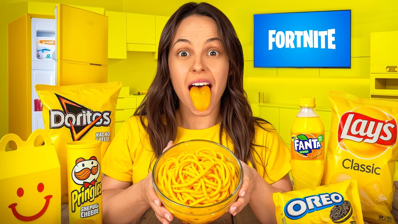 24 HORAS COMIENDO DE UN SOLO COLOR!!