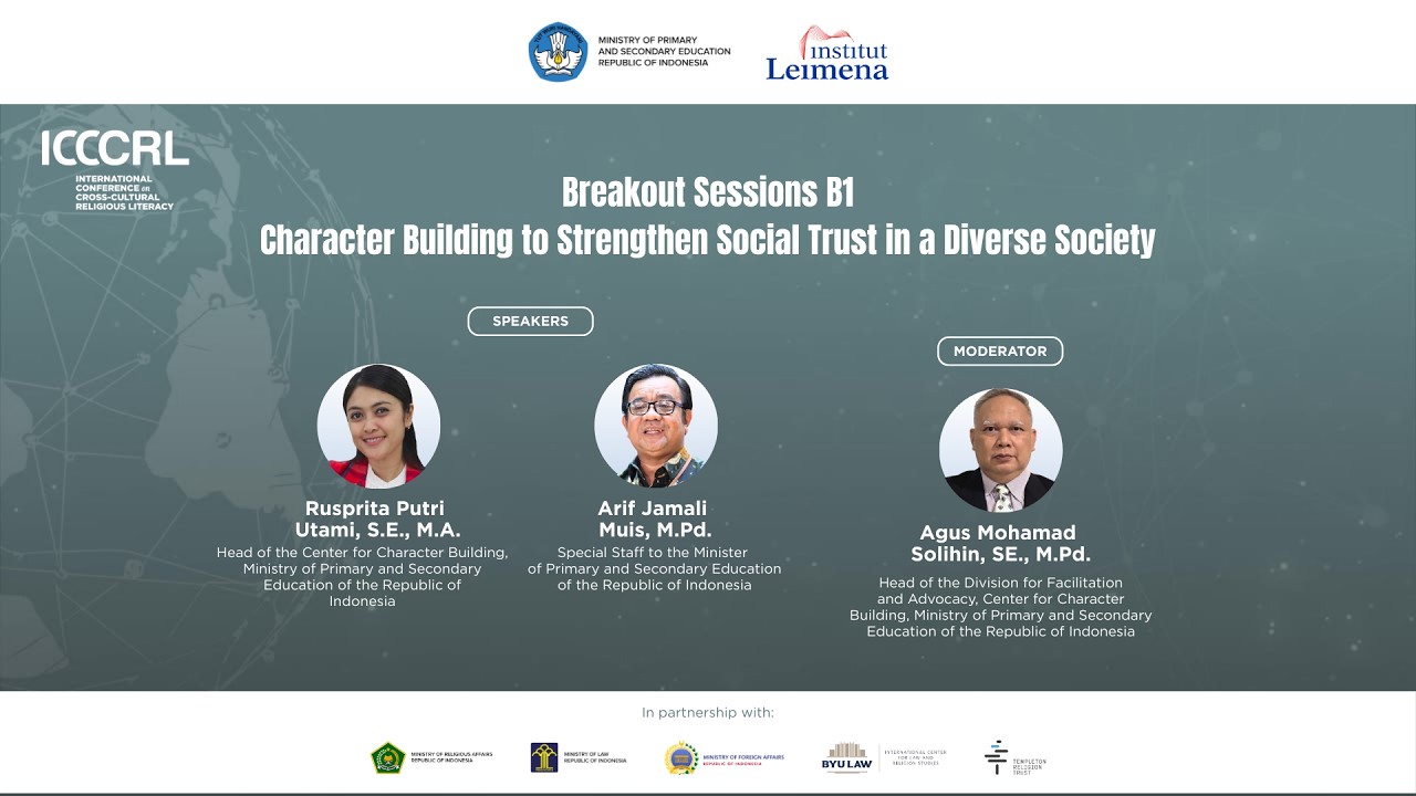 Character Building to Strengthen Social Trust in a Diverse Society