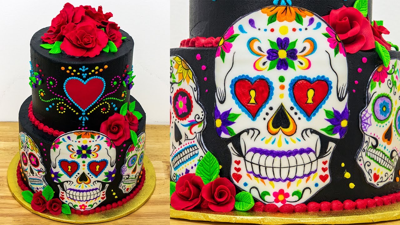 Sugar Skull Cake ( Day Of The Dead)