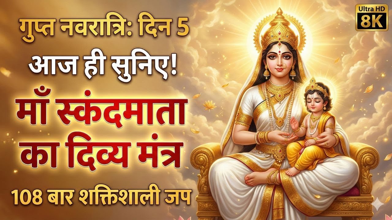ॐ देवी स्कंदमातायै नमः | 108 Times | gupt Navratri