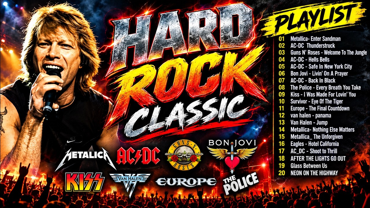 Unforgettable Hard Rock Legends: The Best Works of the 80s and 90s! 🎸AC/DC, Metallica, Bon Jovi