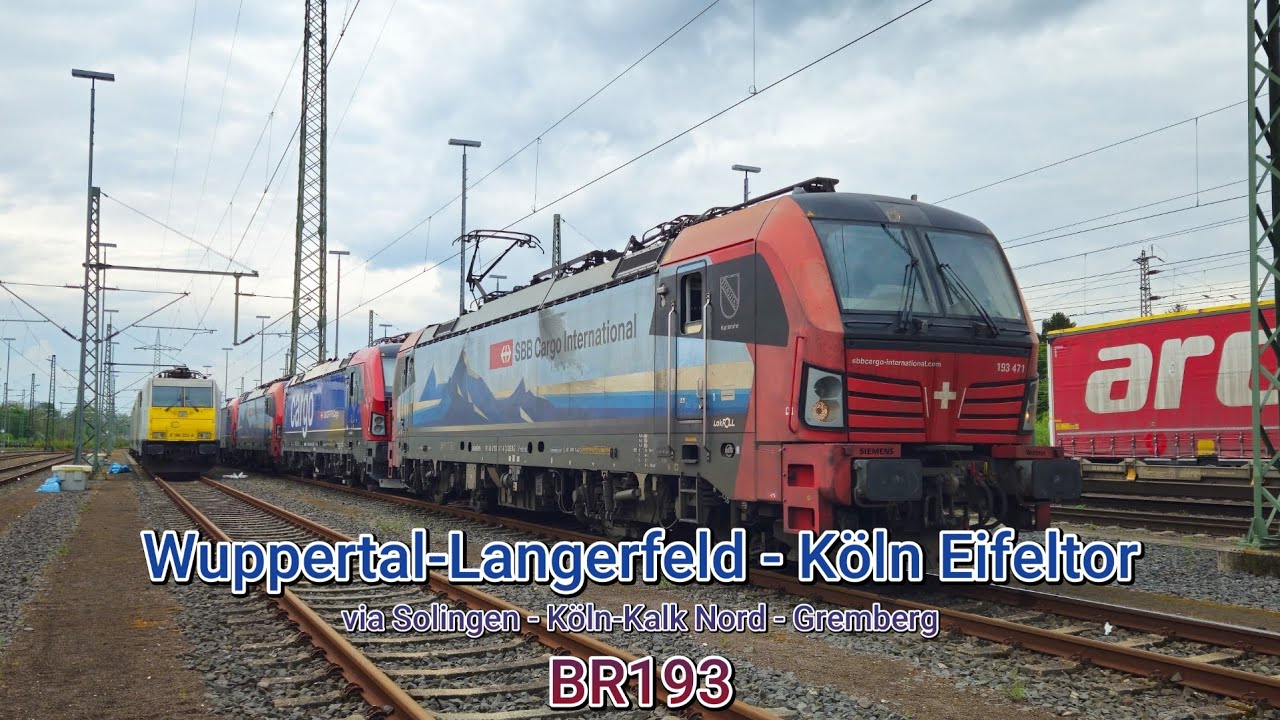 Führerstandsmitfahrt Wuppertal-Langerfeld - Köln Eifeltor | BR193 | ohne Ton!
