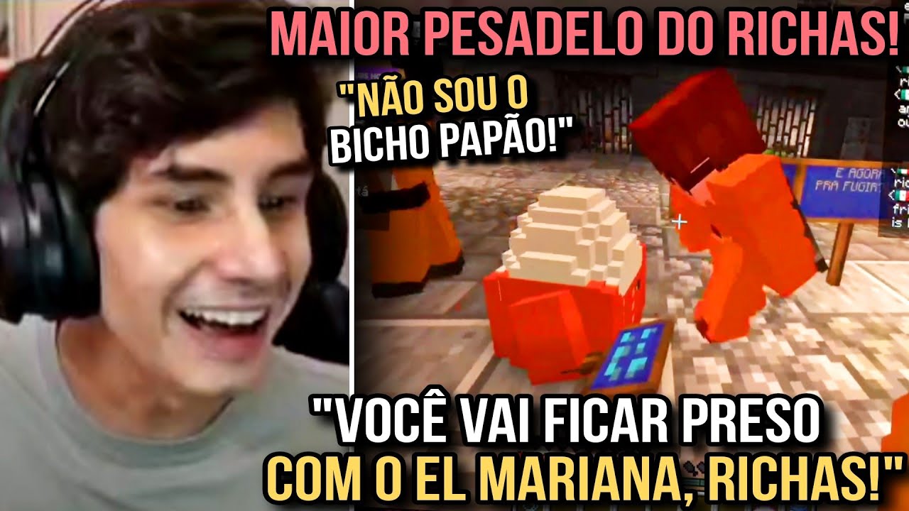 MARIANA VOLTOU E PERSEGUIU O RICHAS O DIA INTEIRO KKKKKKKK - COMPLETO | QSMP