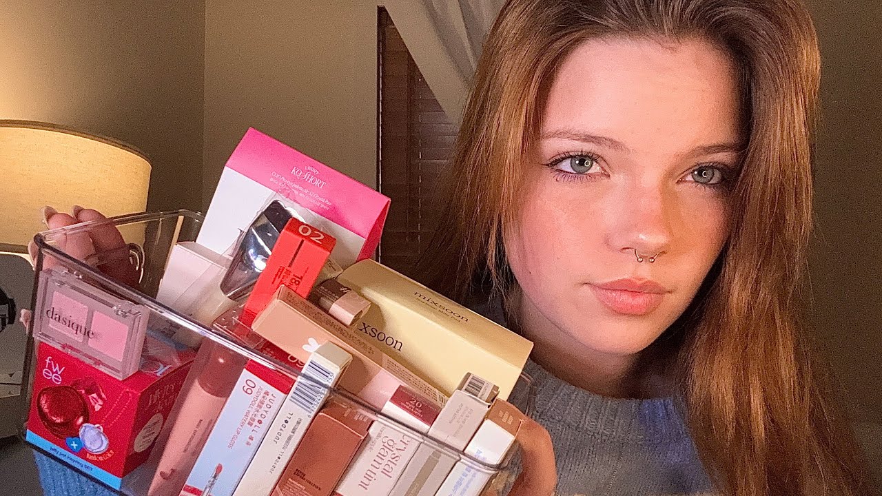 ASMR Yesstyle Makeup Haul 🍎 | Tapping, Scratching + Whispers