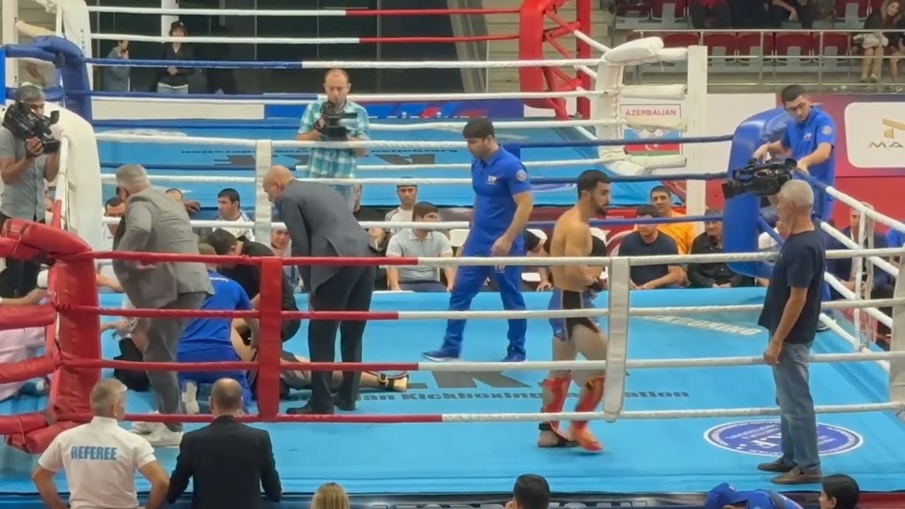 Qiyas Sahmerdanov kikboksing  27-ci Azərbaycan çempionatında nokaut ile biten qələbəsi 24.09.2023