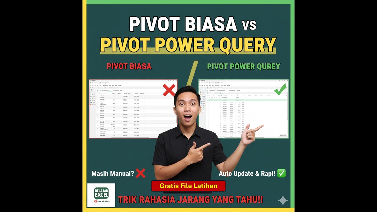 Pivot Biasa vs Pivot Power Query Excel? Termasuk Unpivot