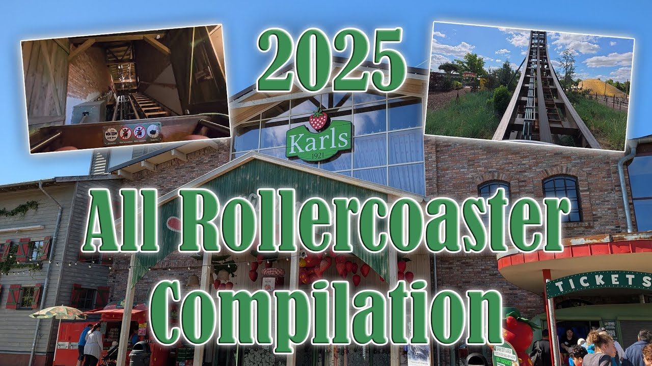 Karls Erlebnisdorf Elstal 2025 | Alle Achterbahnen (All Rollercoasters Compilation)
