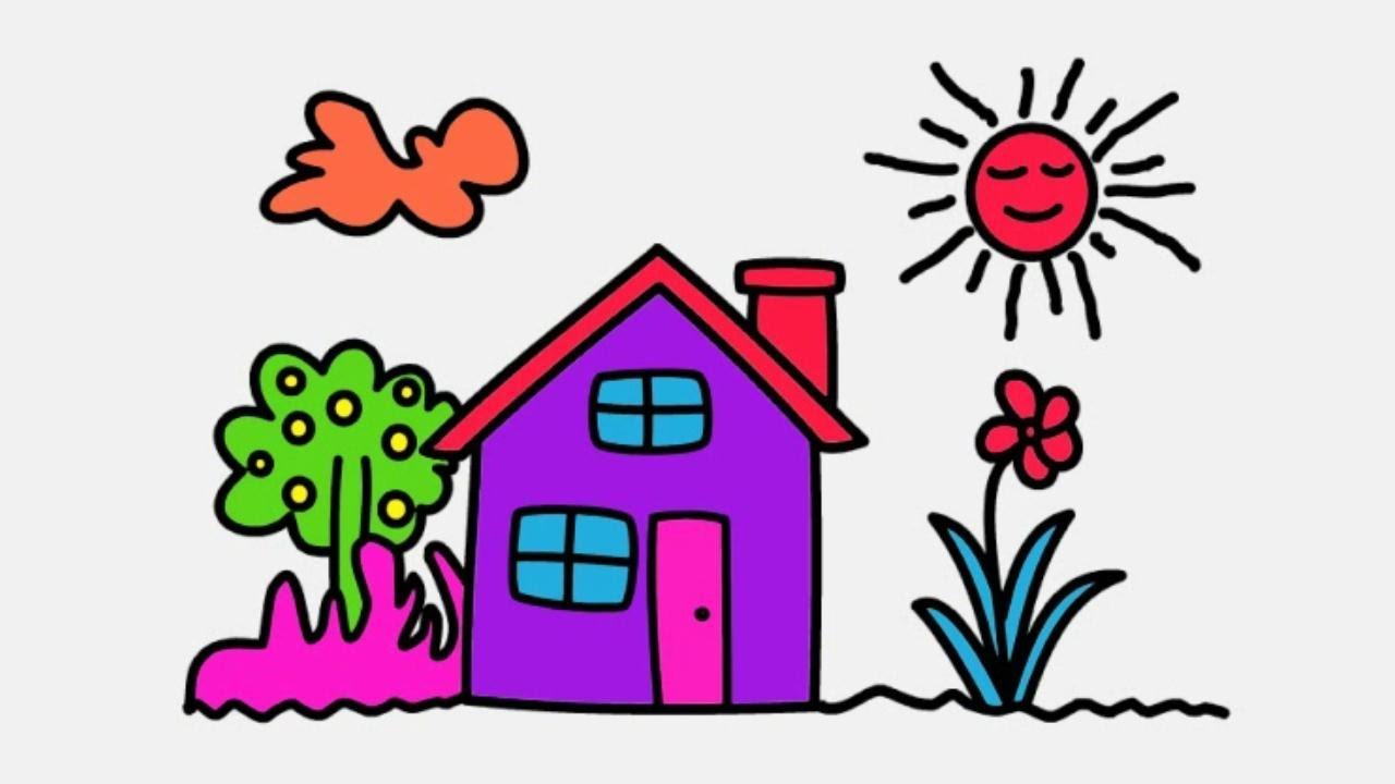 Drawing for Kids Playhouse Coloring Book | Playhouse Coloring Page | Learn Coloring Page