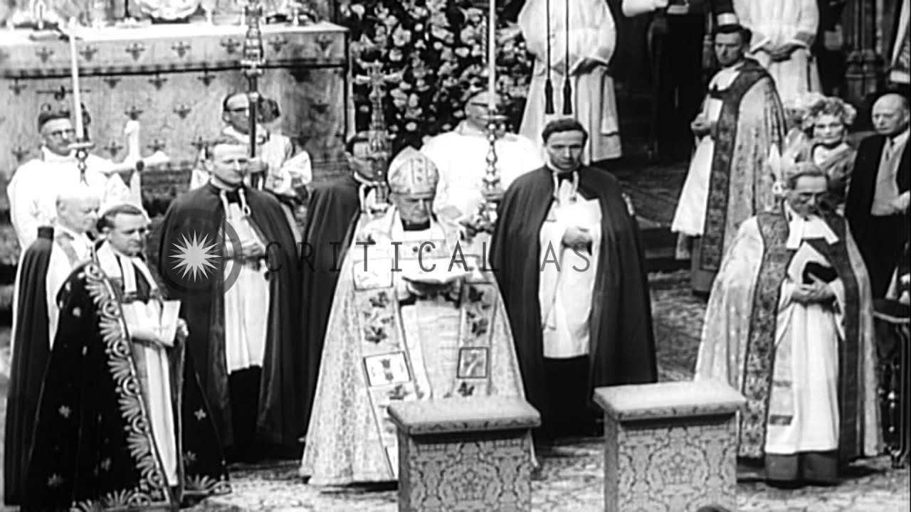 Princess Margaret and Anthony Armstrong-Jones get married in Westminster Abbey in...HD Stock Footage
