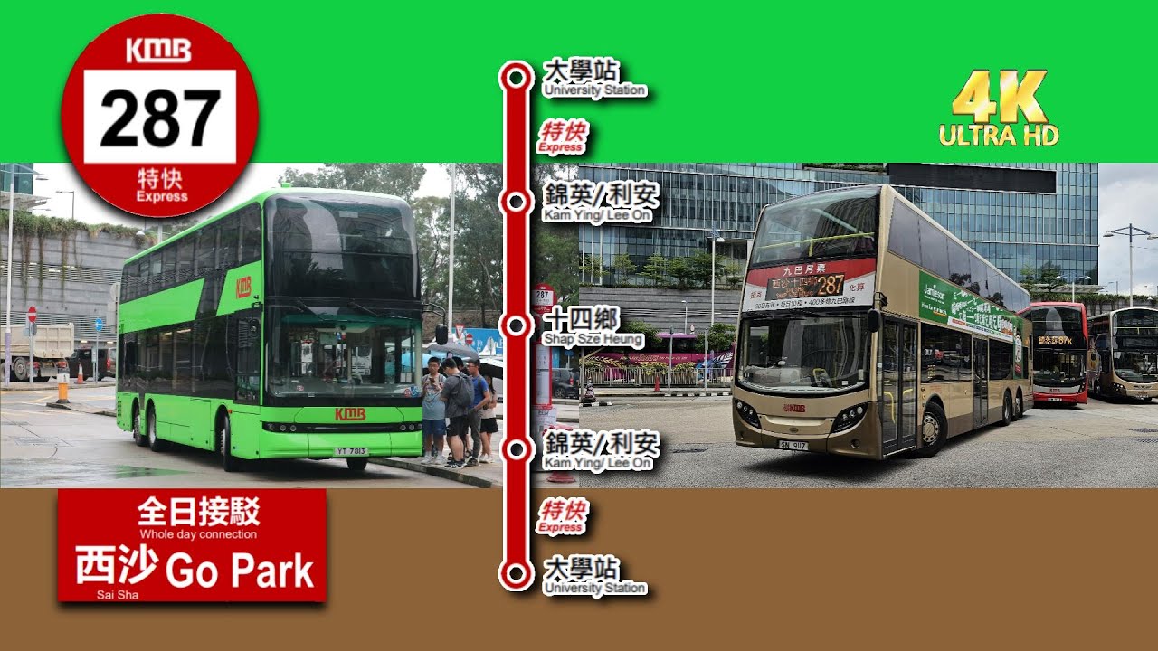 2024年新路線EP8 九巴 287 大學站 ↺ 西沙 十四鄉 (4K影片)