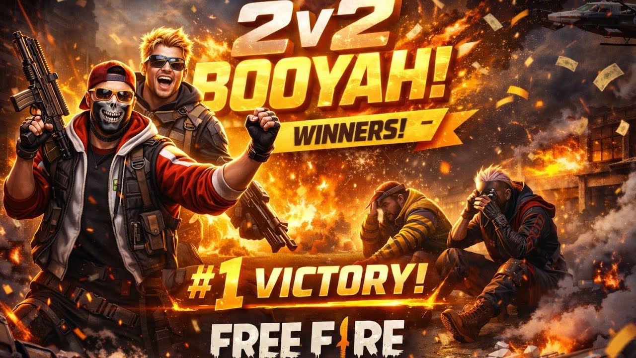 CLUTCH MOMENTS + PRO AIM 🎯🔥 | 2v2 FREE FIRE WINNERS