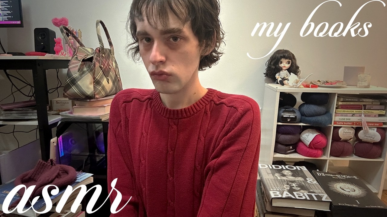 asmr book collection - show & tell rambling