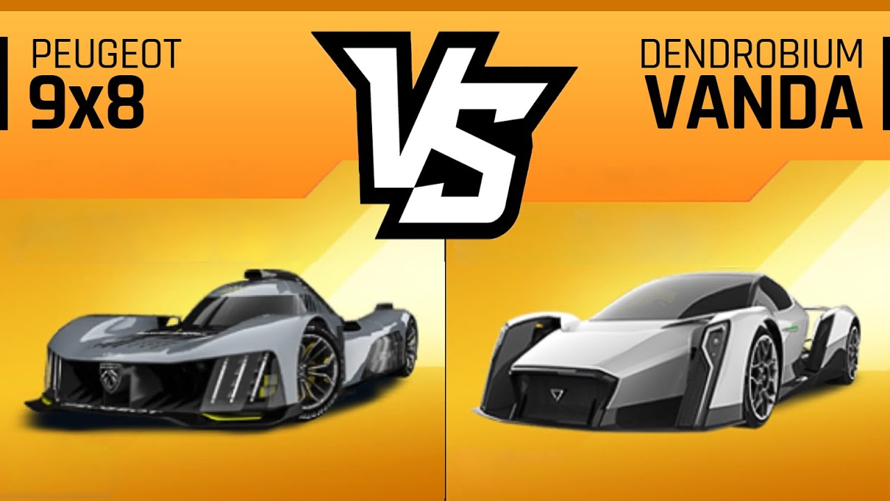 Asphalt 9 PEUGEOT 9x8 vs VANDA ELECTRICS - Max Comparison & Performance Review